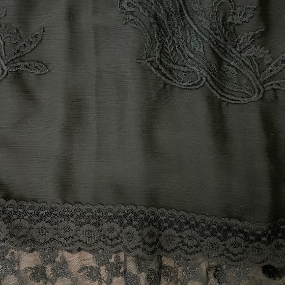 Staring at Stars black sheer lace dress large Boho whimsigoth Gothic festival - Picture 5 of 8